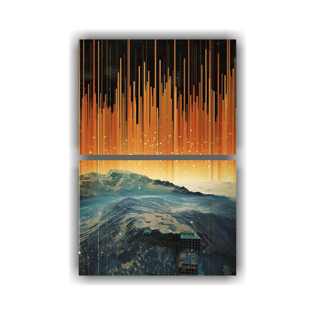 GENERICO - Conjunto De 2 Telas En Bastidor Colores 80x120 Cm