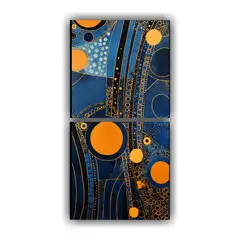 GENERICO - Bastidor Tema Majestuosas Papel Pared Naranja Y 20x40 Cm