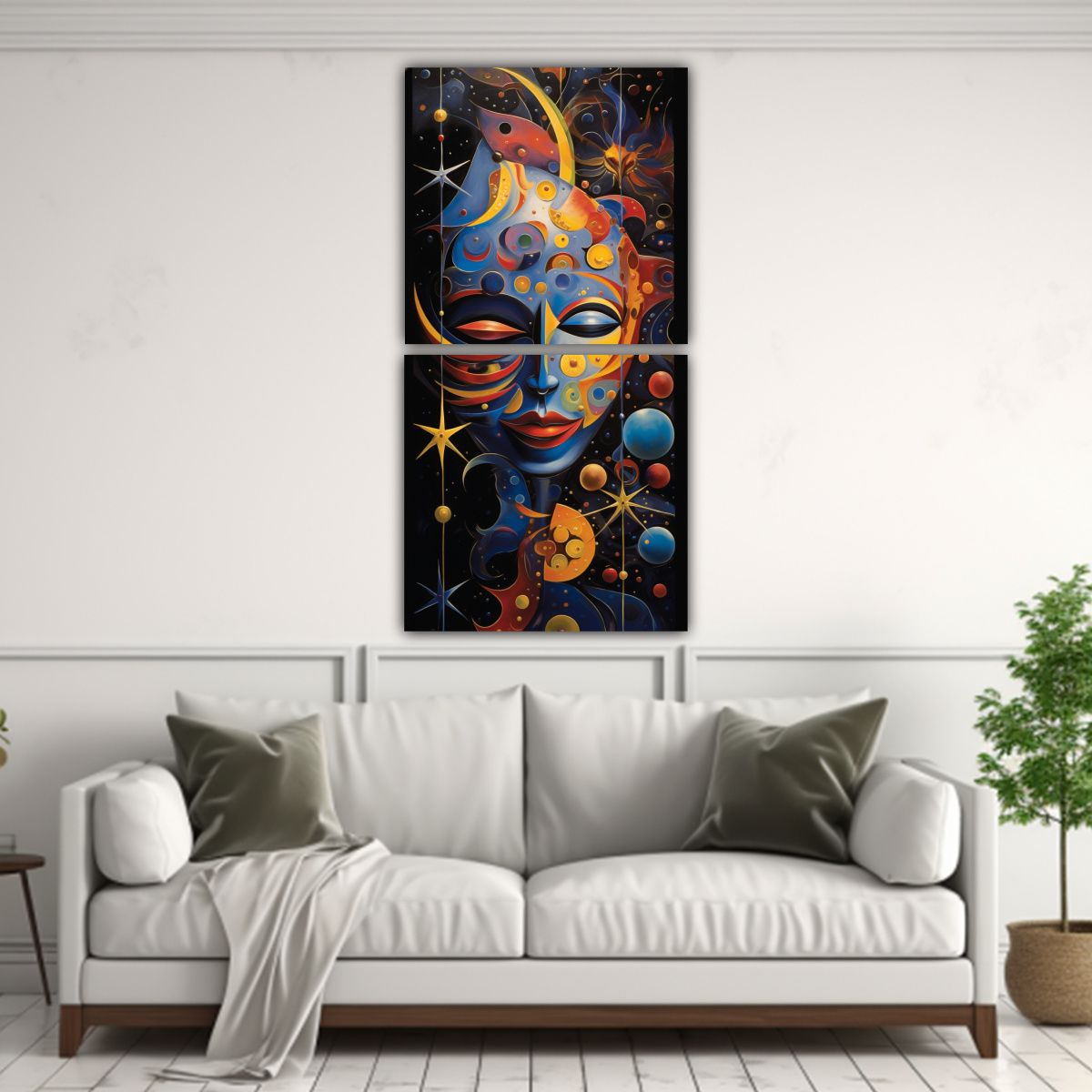GENERICO - Pinturas Decorativas Abstractas Celestiales Y 20x40 Cm