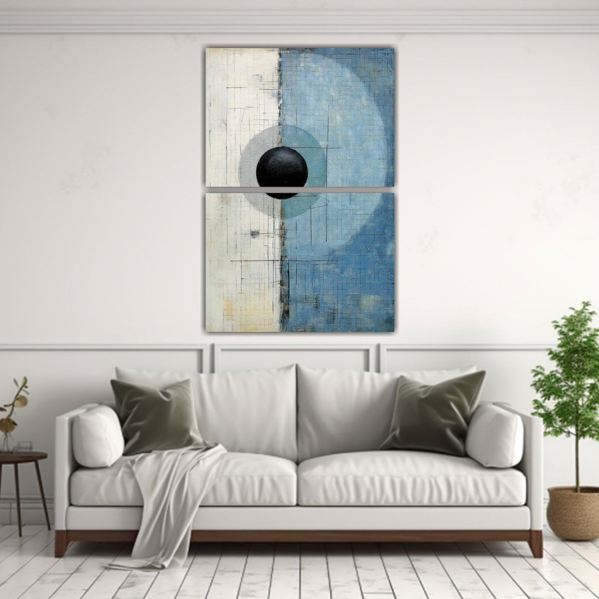 GENERICO - Cuadro Decorativo Personalidad Azul Con Círculo 80x120 Cm
