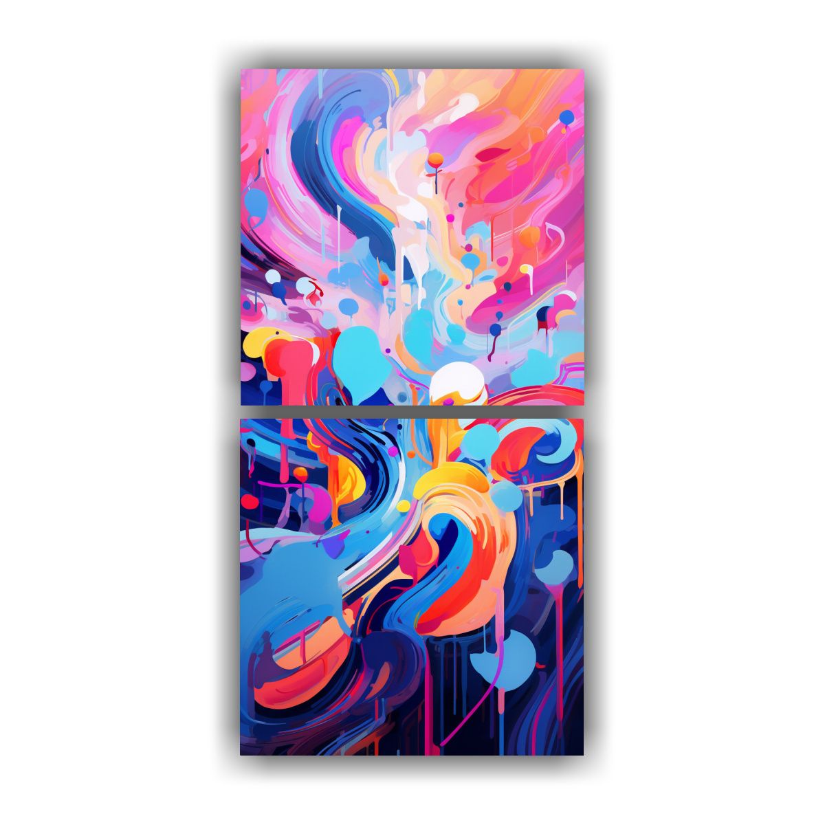 GENERICO - Artes De Pared Abstractas Escenario Inspirador 20x40 Cm