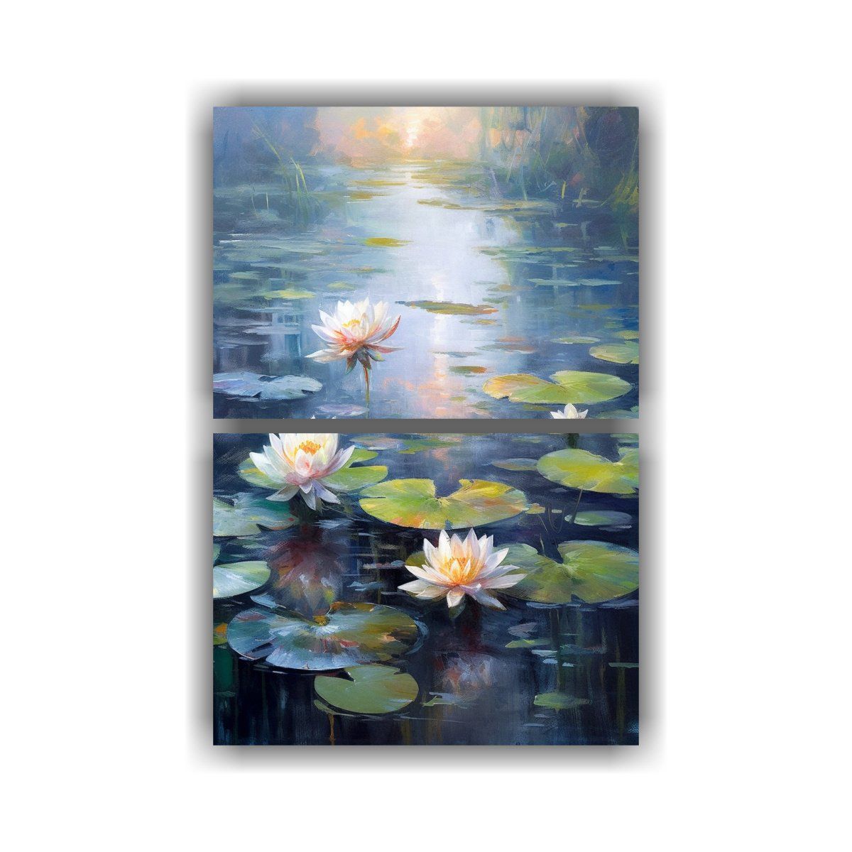 GENERICO - Cuadros Decorativos De Lotos En Agua Soñadora Y 80x120 Cm