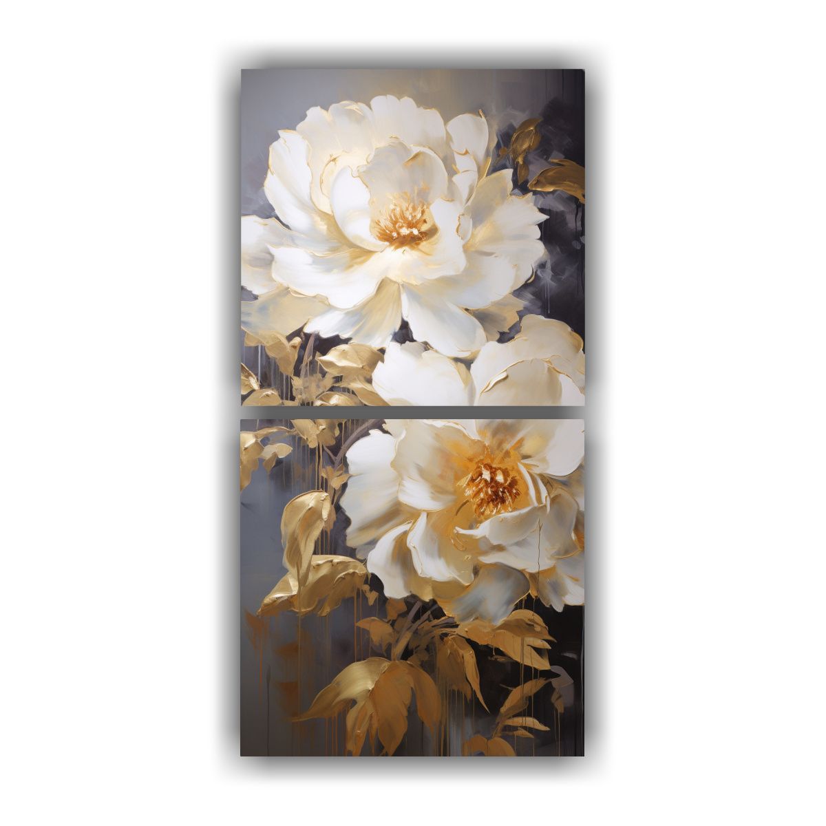 GENERICO - Cuadro Abstracto Con Dimensiones De Oro Inspirado 20x40 Cm