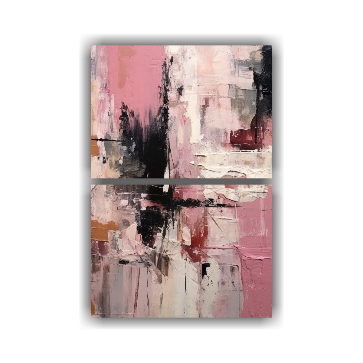 GENERICO - Pintura Abstracta En Tonos Marrones Y Negros Para 80x120 Cm