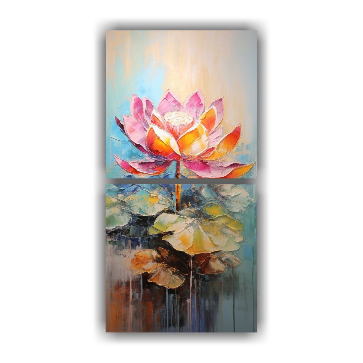GENERICO - Originalidad En Arte De Loto En Colores Vibrantes 40x80 Cm