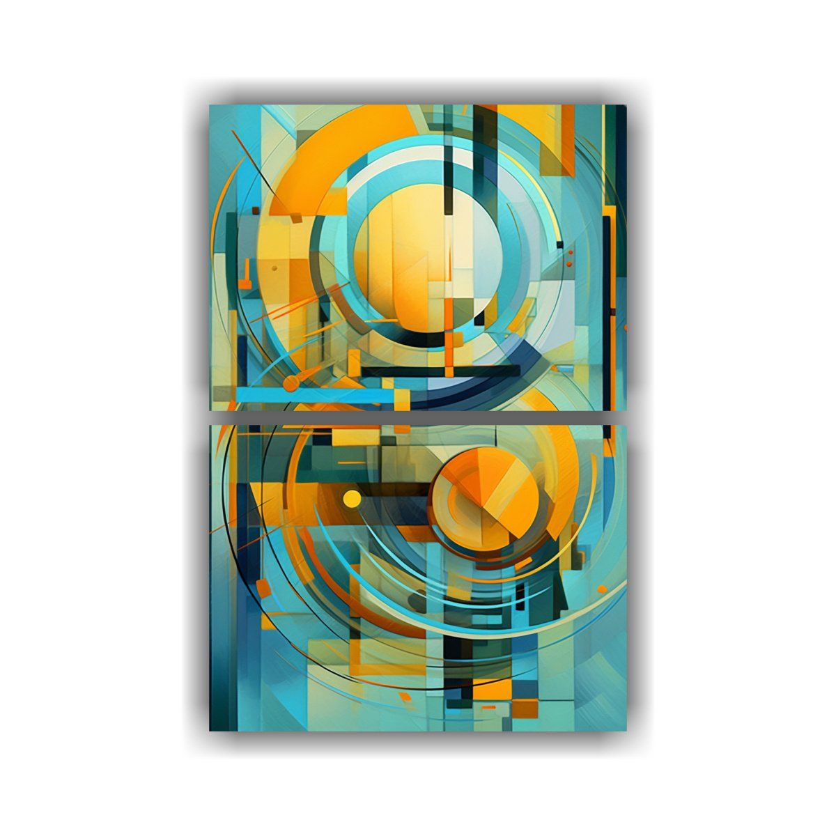 GENERICO - Cuadro Vintage Alegría Gran Pintura Abstracta 80x120 Cm