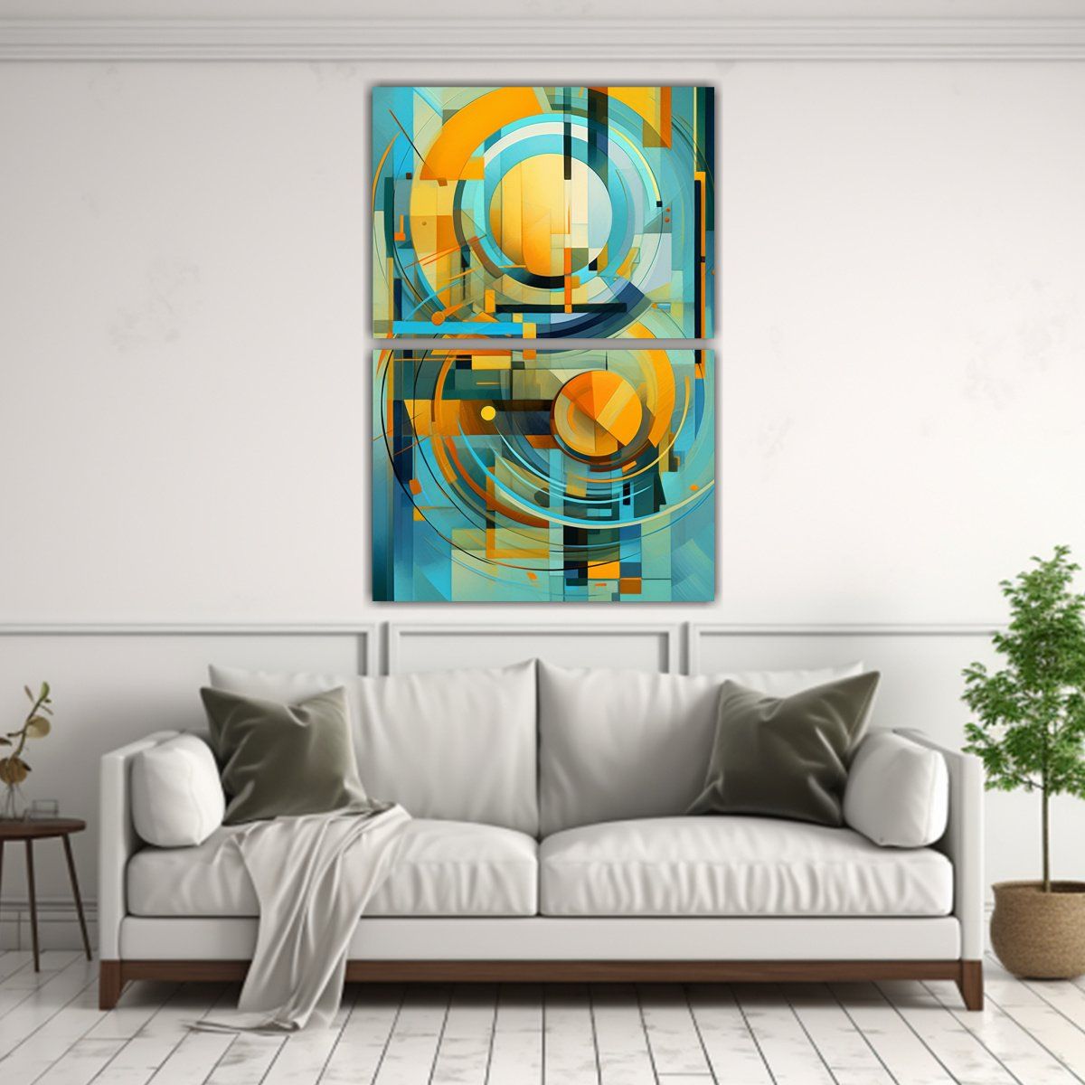 GENERICO - Cuadro Vintage Alegría Gran Pintura Abstracta 80x120 Cm