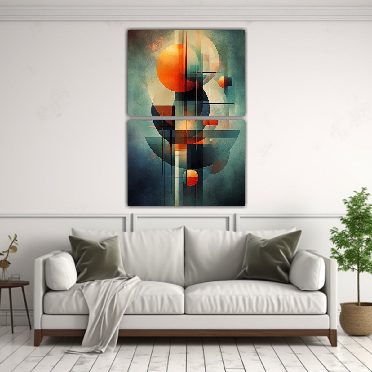 GENERICO - Pinturas Abstractas Retros Con Colores Oscuros 80x120 Cm