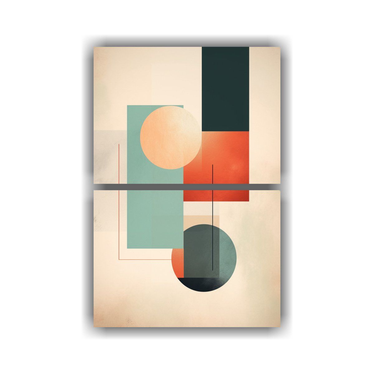 GENERICO - Pinturas Abstractas Modernas De Dos Cuadros Para 80x120 Cm