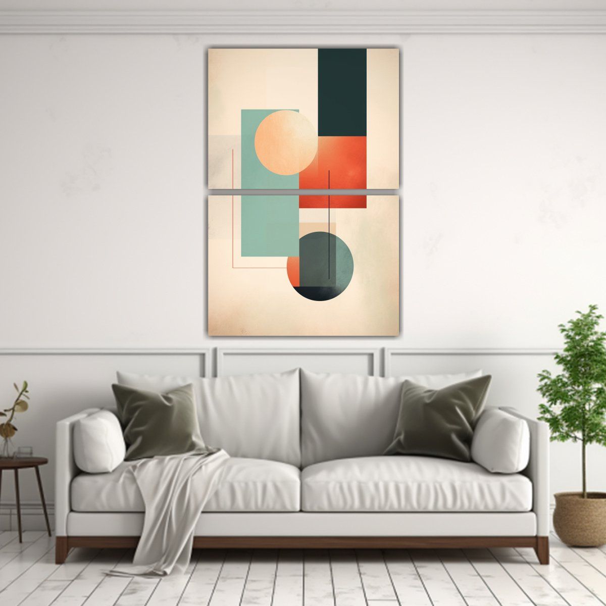 GENERICO - Pinturas Abstractas Modernas De Dos Cuadros Para 80x120 Cm