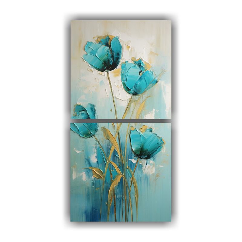 GENERICO - Cuadro Moderno De Arte Gráfico Con Tulipanes 20x40 Cm