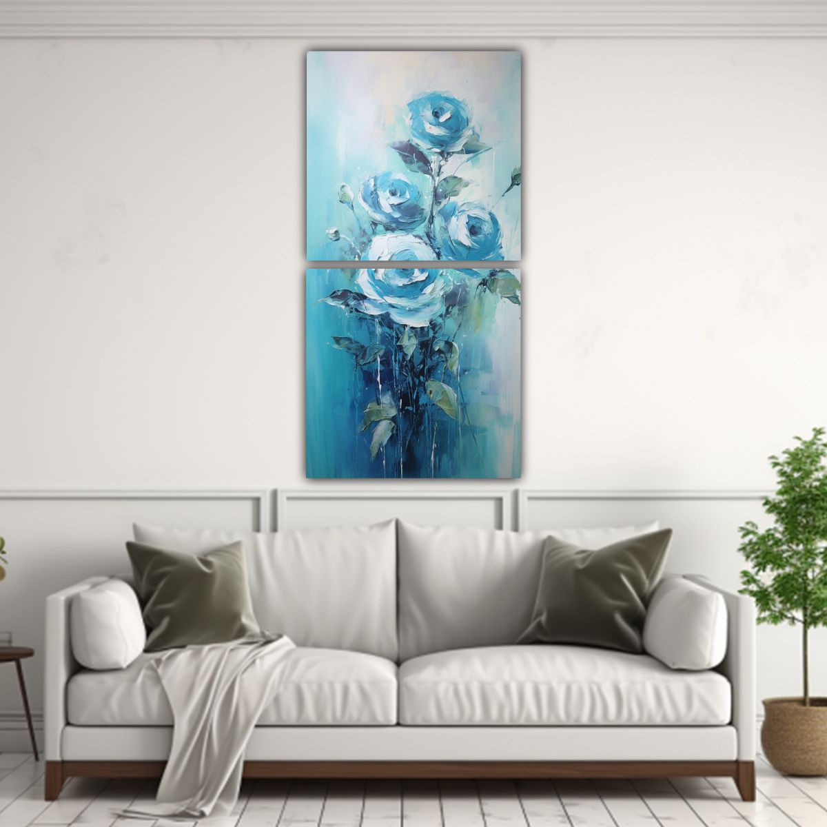 GENERICO - Set 2 Artes De Pared Hermoso Espacio Con Pintura 50x100 Cm
