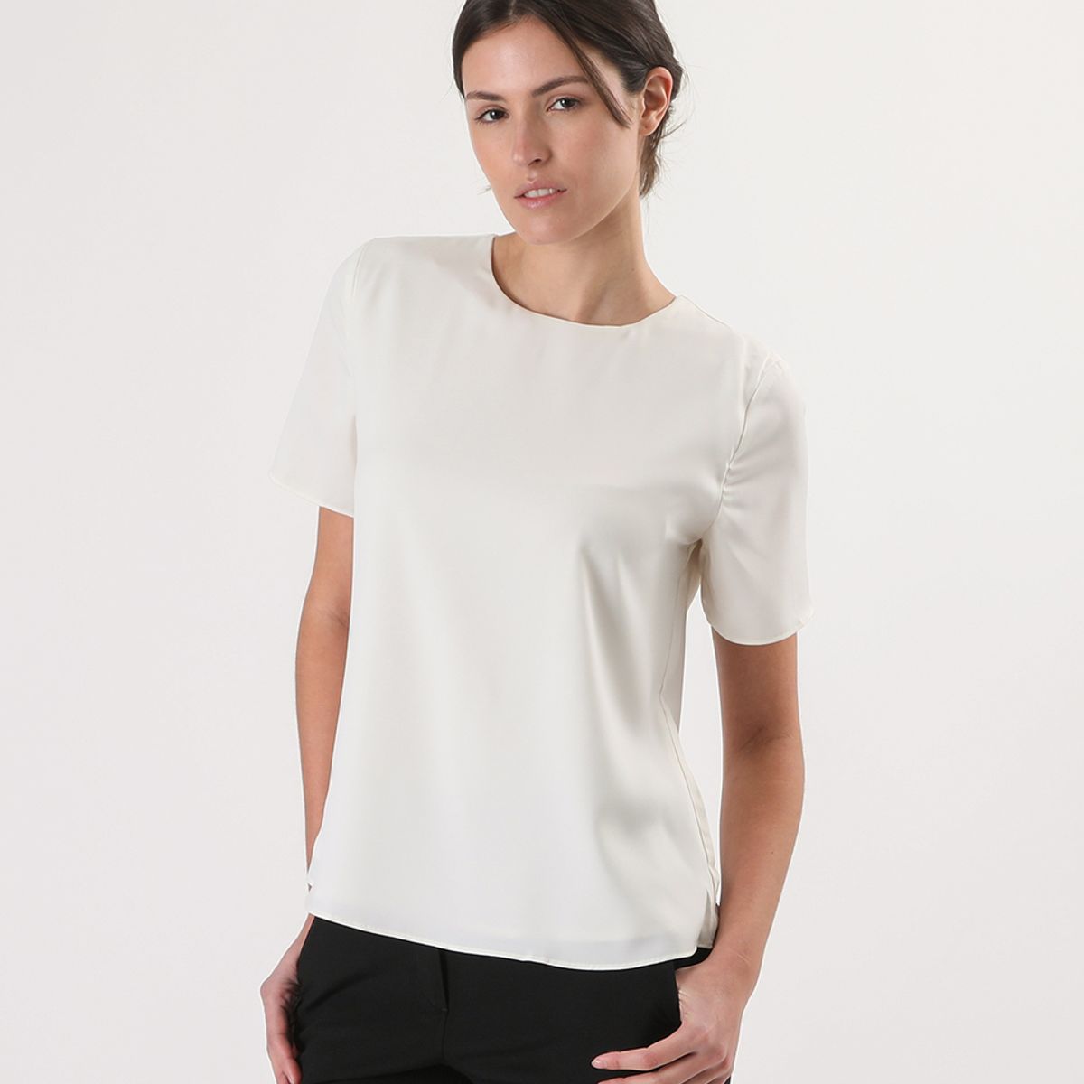 BANANA REPUBLIC - Polera Mujer Classic Crew-Neck Blanco Banana Republic