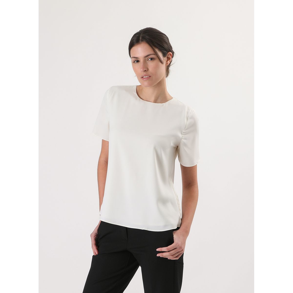 BANANA REPUBLIC - Polera Mujer Classic Crew-Neck Blanco Banana Republic