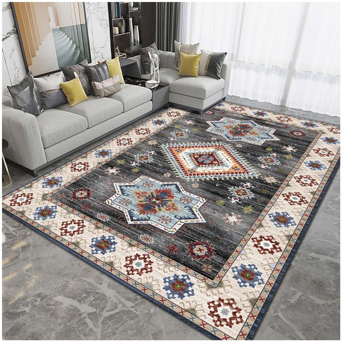 GENERICO - Alfombra Moderna 150x200cm con Diseño y Efecto Visual 3D m07