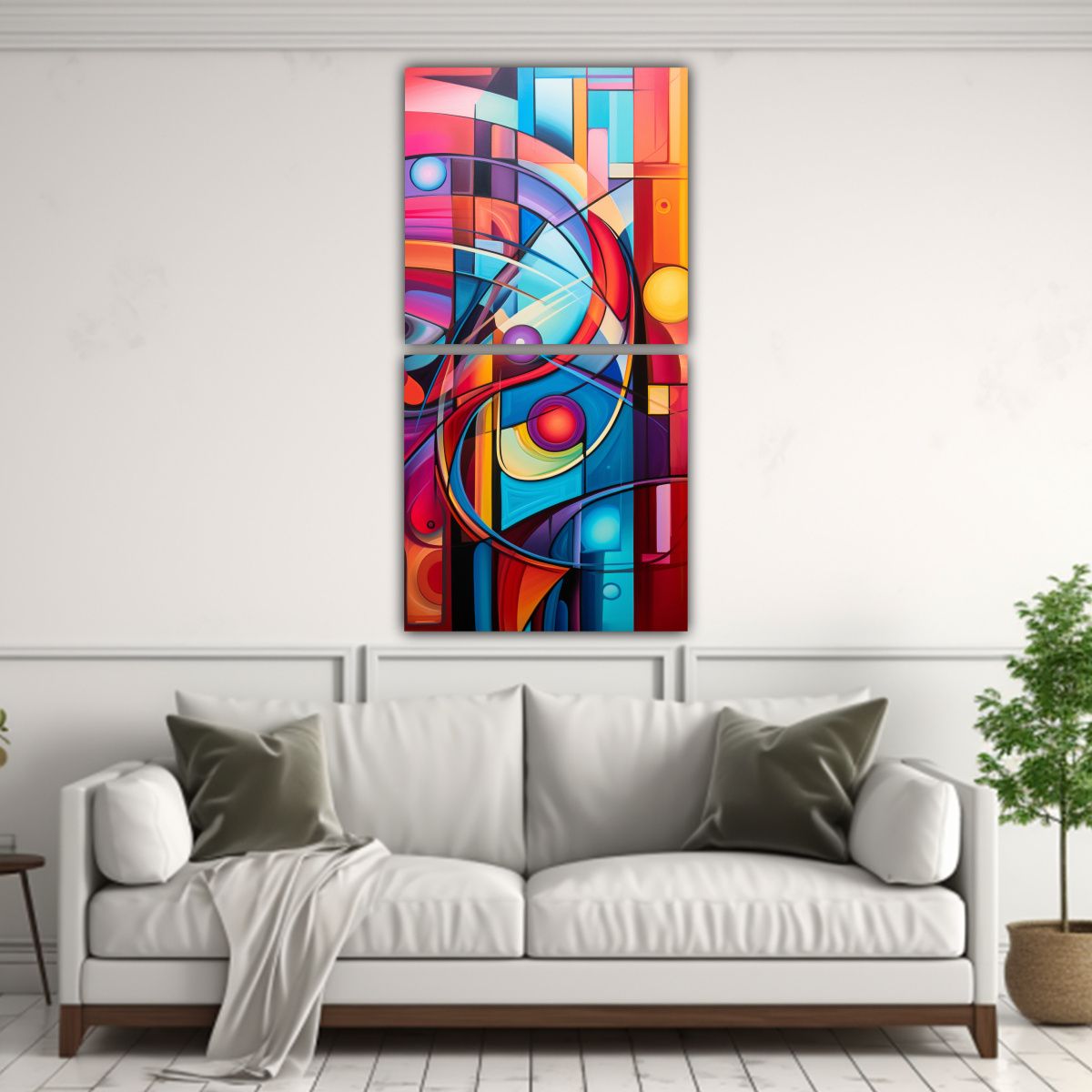 GENERICO - Cuadros Abstractos Coloridos Inspiradores Para 60x120 Cm