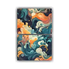 GENERICO - Conjunto 2 Telas En Bastidor Abstracto Y Patrones 80x120 Cm