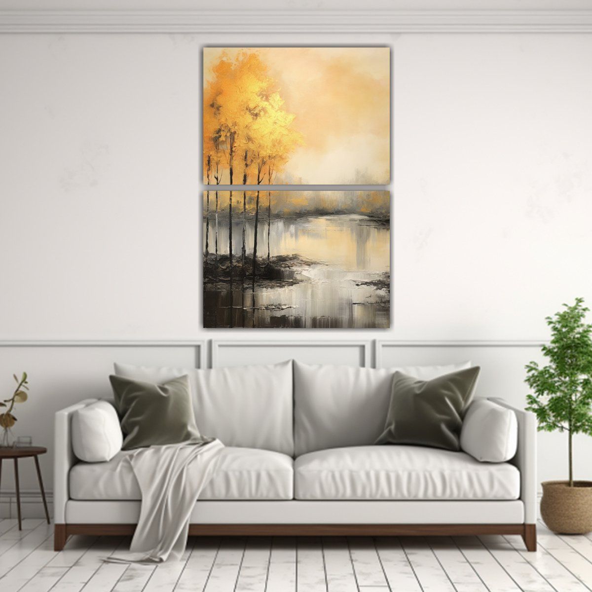 GENERICO - Dos Lienzos De Tela Espectacular Bastidor De 80x120 Cm