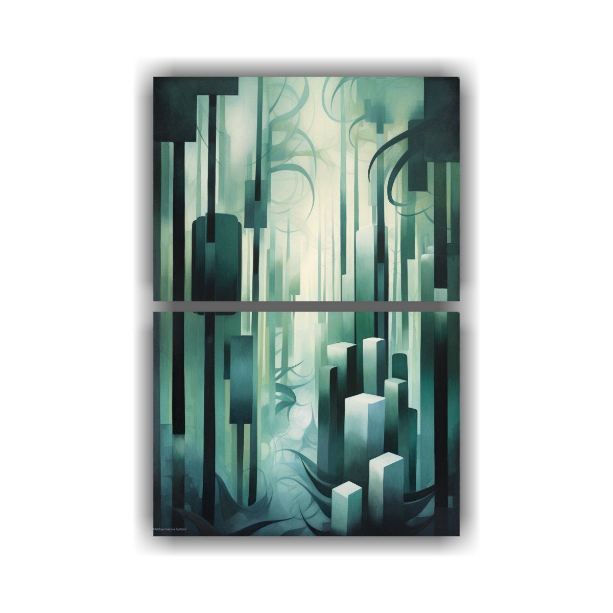 GENERICO - Cuadro Movimiento Minimalismo Abstracto Con Fondo 80x120 Cm