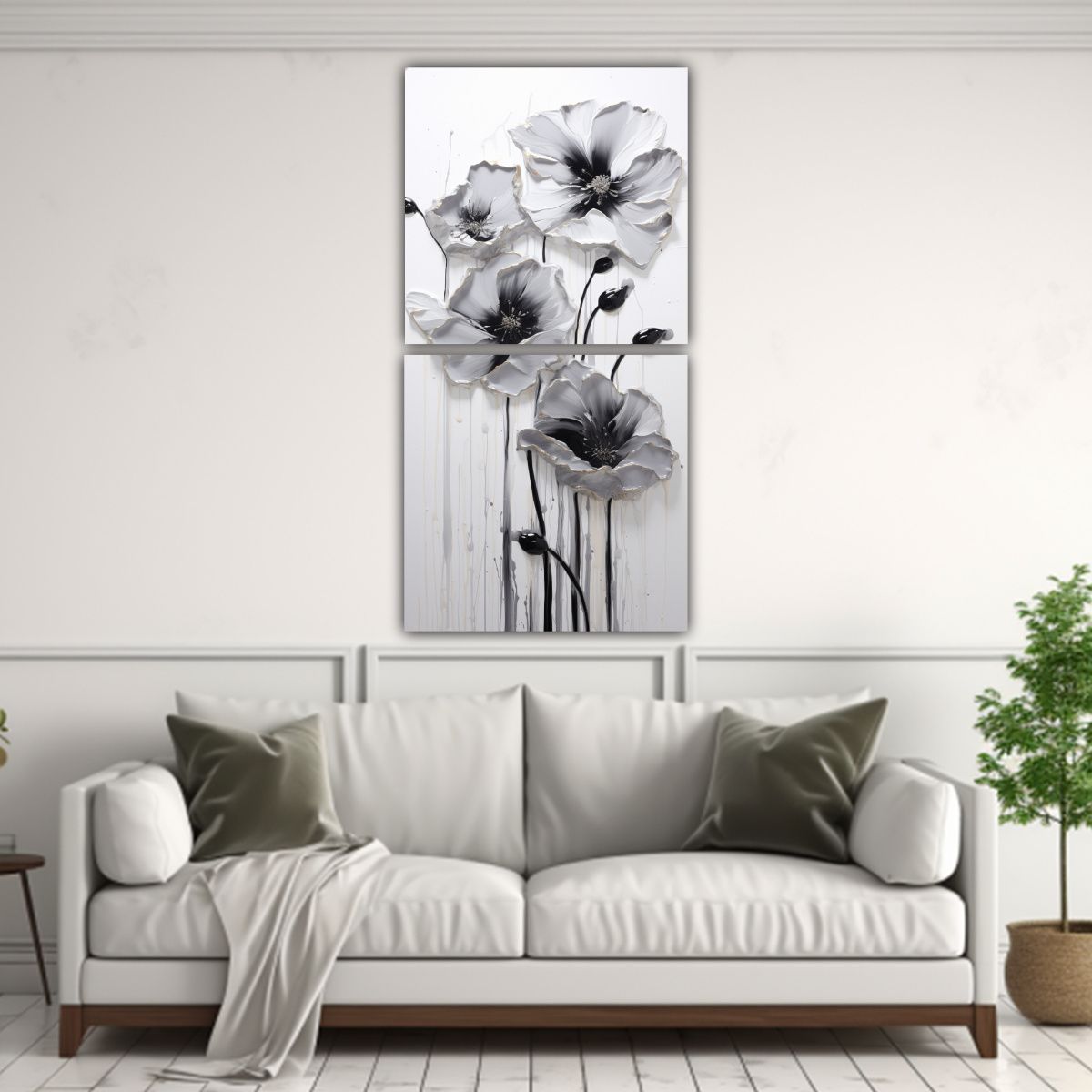 GENERICO - Pintura Acrílica Espectacular En Lienzo Blanco 30x60 Cm