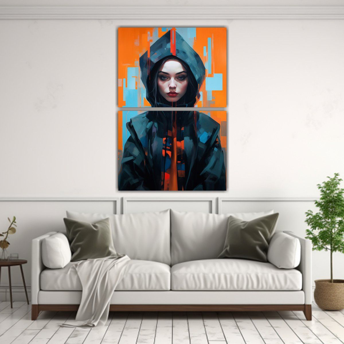 GENERICO - Cuadros Horizontal Composición Equilibrada Mujer 80x120 Cm