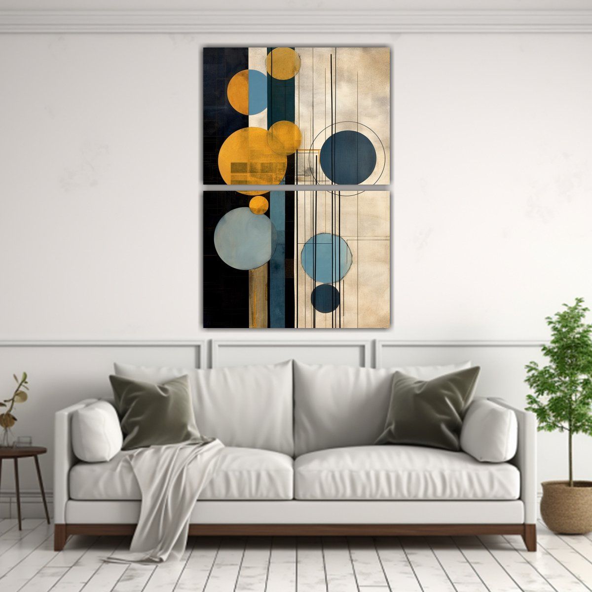 GENERICO - Set 2 Cuadros Inspiración Calidez Arte Abstracto 80x120 Cm