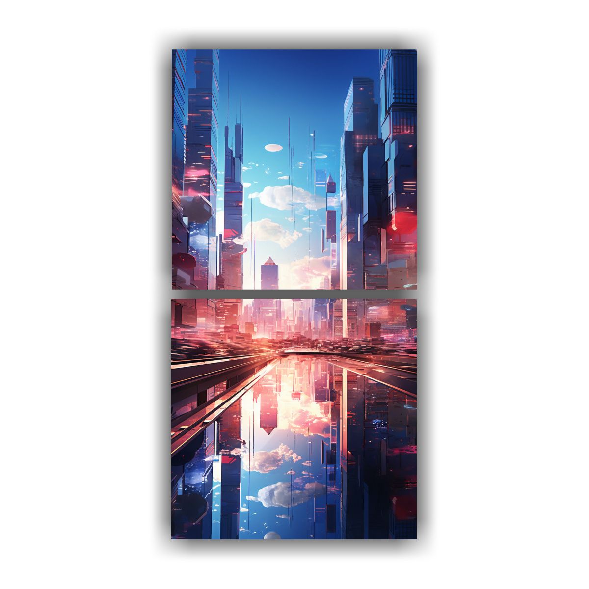 GENERICO - Arte De Pared Tema Exclusivo Con Vista Urbana Y 20x40 Cm