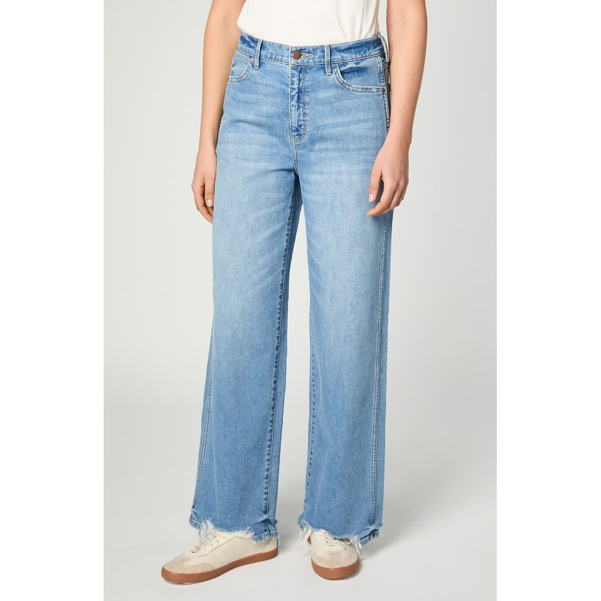WRANGLER - Jeans Mujer Baggy Wide Leg  Mid Blue