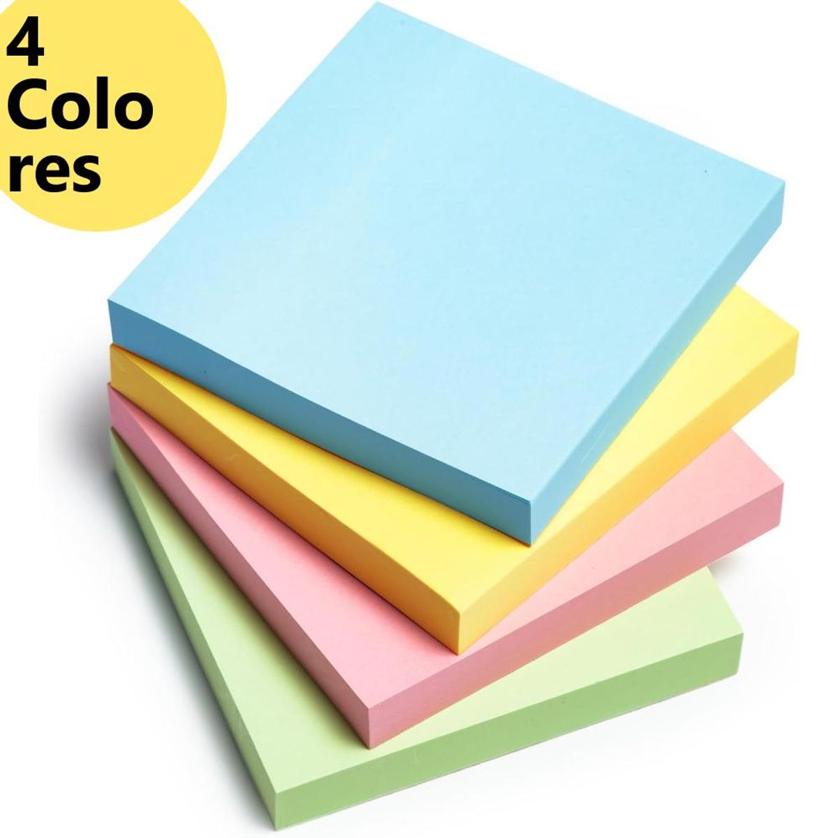 Notas Adhesivas Mate 4 Colores 76 x 76 mm 400 un 100x C, marca OFFILINE - Foto Principal