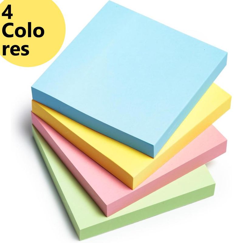 OFFILINE - Notas Adhesivas Mate 4 Colores 76 x 76 mm 400 un 100x C
