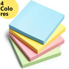 OFFILINE - Notas Adhesivas Mate 4 Colores 76 x 76 mm 400 un 100x C