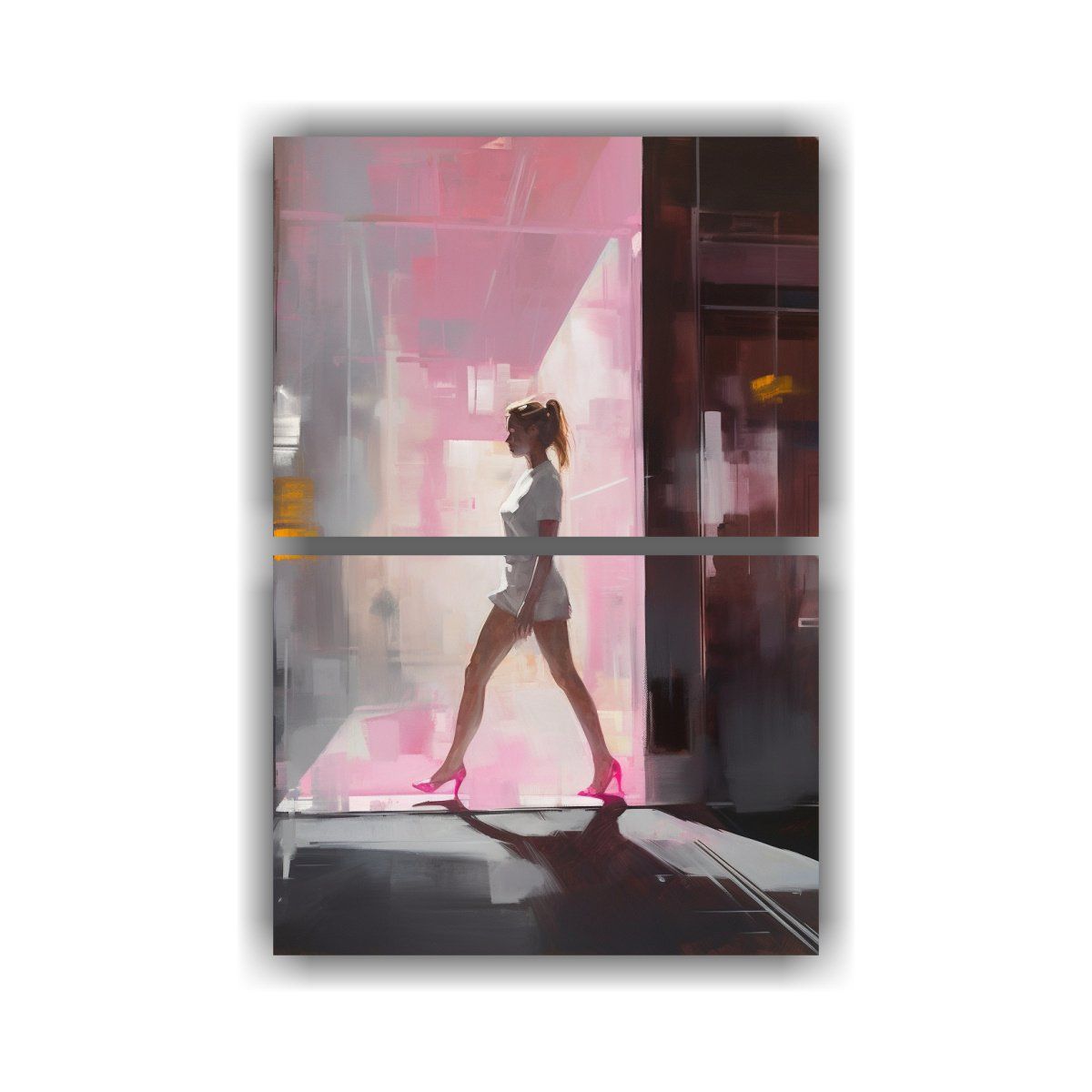 GENERICO - Cuadros Tela Sublimada Estrellados Con Mujer 80x120 Cm