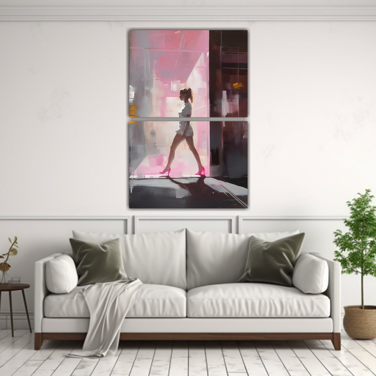 GENERICO - Cuadros Tela Sublimada Estrellados Con Mujer 80x120 Cm