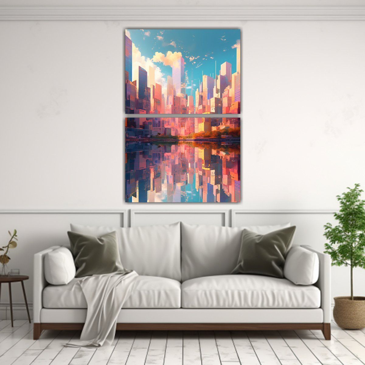 GENERICO - Cuadro Impreso Escena 2626 Con Luz Matutina 80x120 Cm