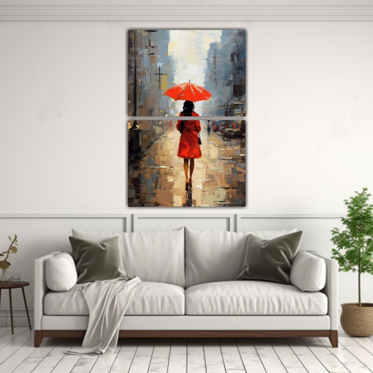 GENERICO - Cuadro De Decoración Set 2 Canvas Abstracción 80x120 Cm