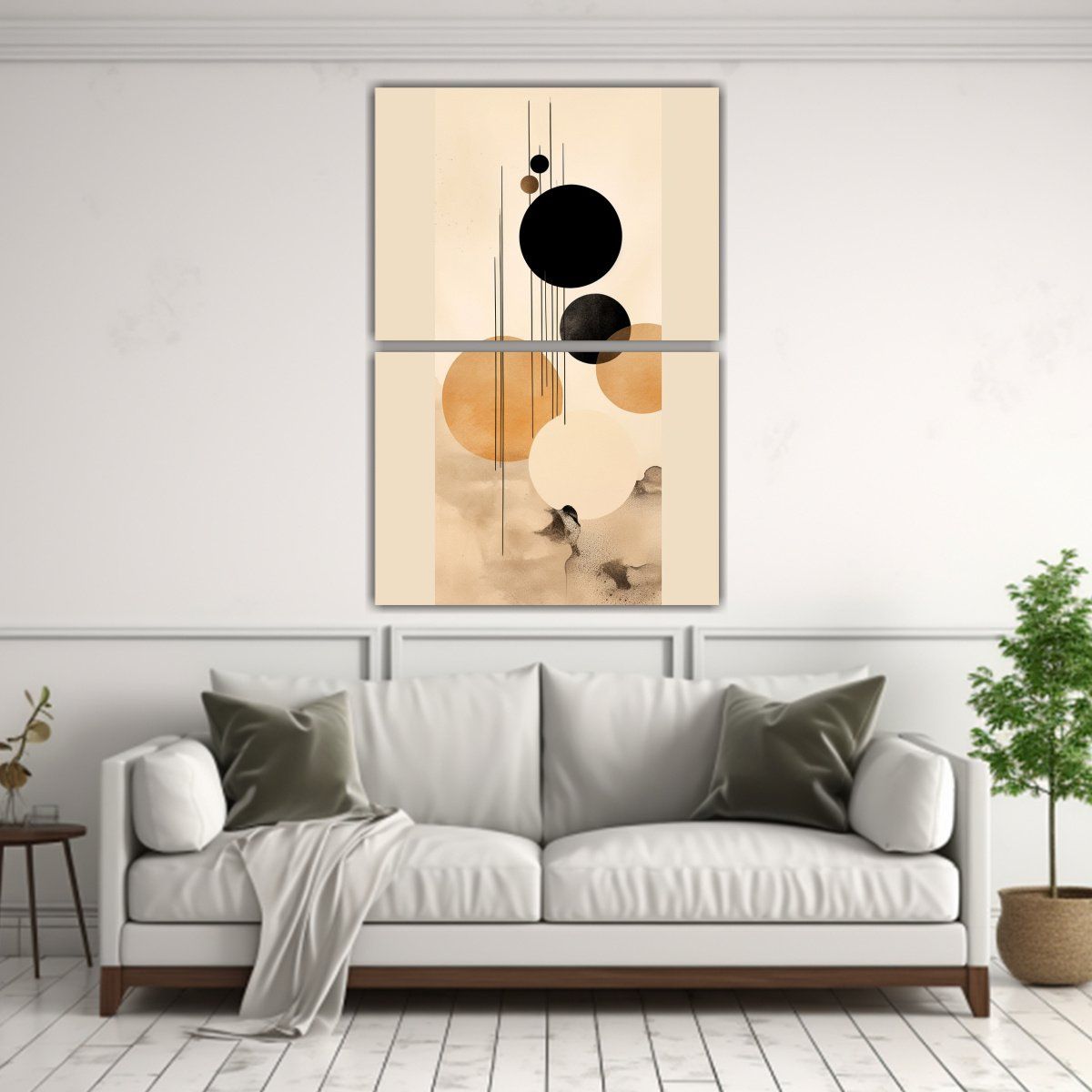 GENERICO - Pinturas Minimalistas En Negro Abstracto Con 80x120 Cm