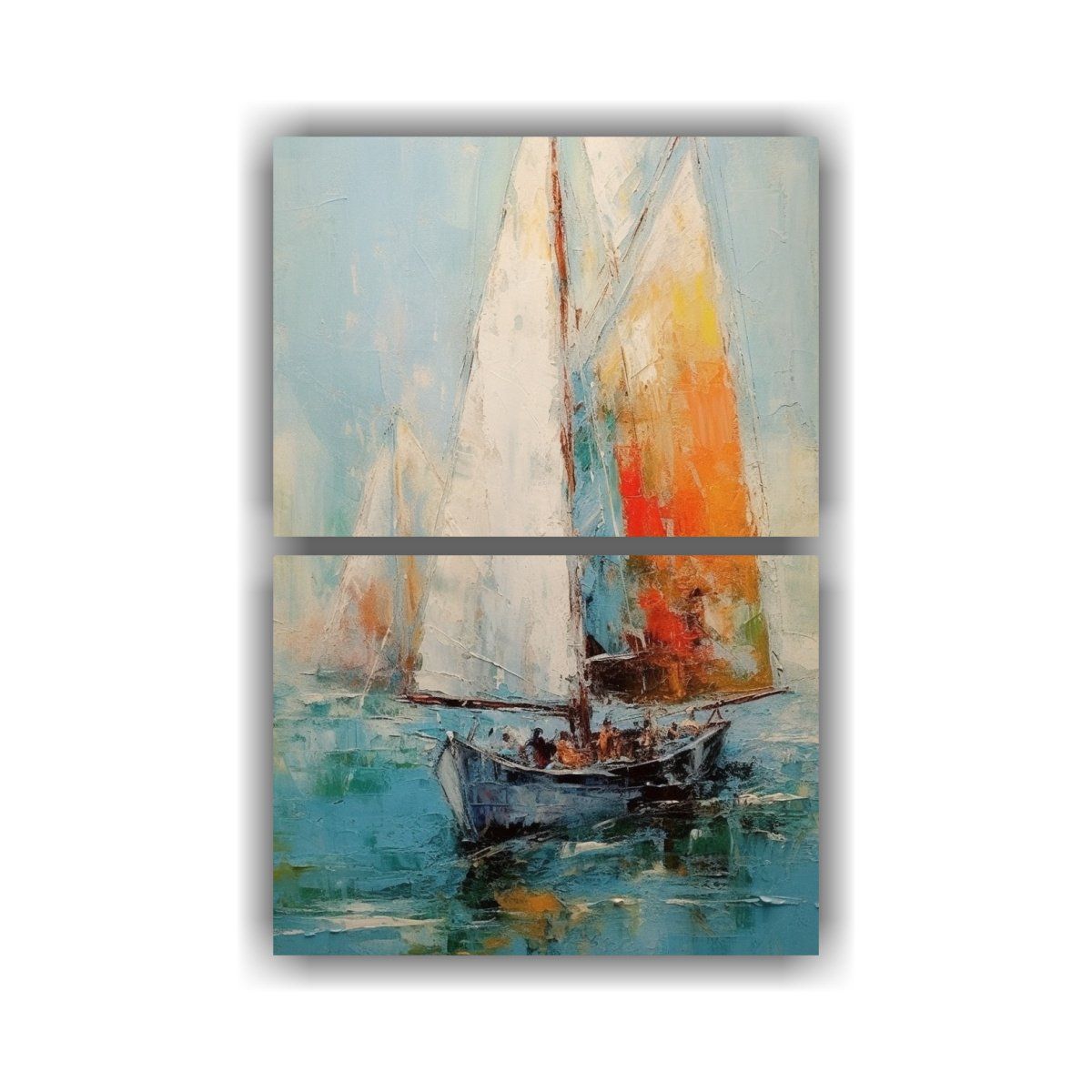 GENERICO - Lienzos Acuarela Riqueza Visual En Estilo Moderno 80x120 Cm