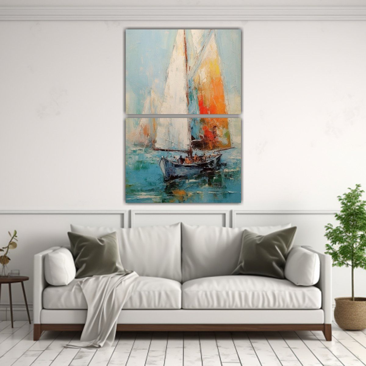 GENERICO - Lienzos Acuarela Riqueza Visual En Estilo Moderno 80x120 Cm