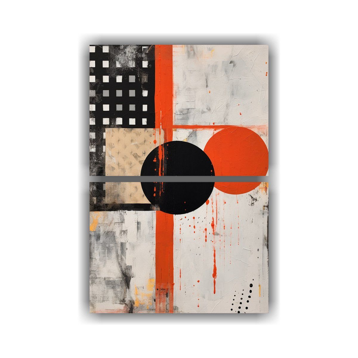 GENERICO - Pinturas Decorativas En Blanco Y Negro Set 2 Obra 80x120 Cm