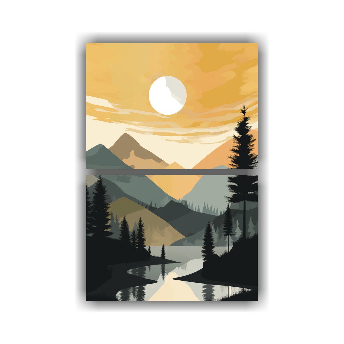 GENERICO - Pinturas Minimalistas Inspiradas En La 80x120 Cm