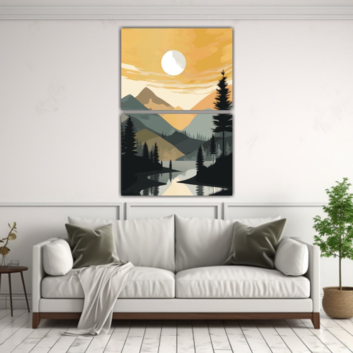 GENERICO - Pinturas Minimalistas Inspiradas En La 80x120 Cm