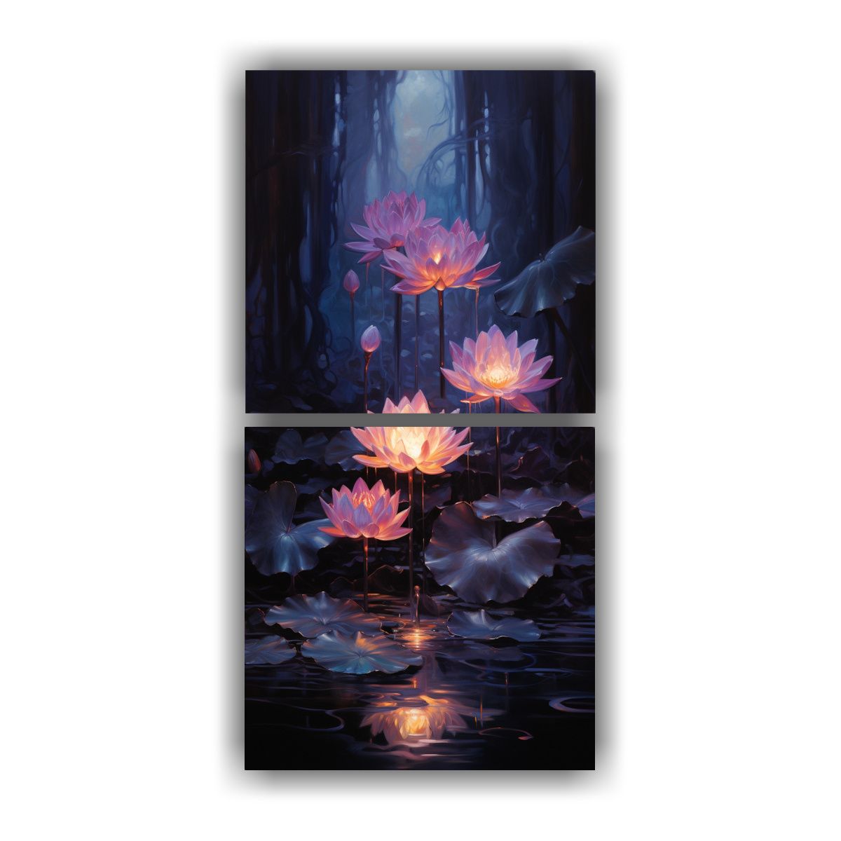 GENERICO - Pintura En Lienzo De Dos Composiciones 50x100 Cm