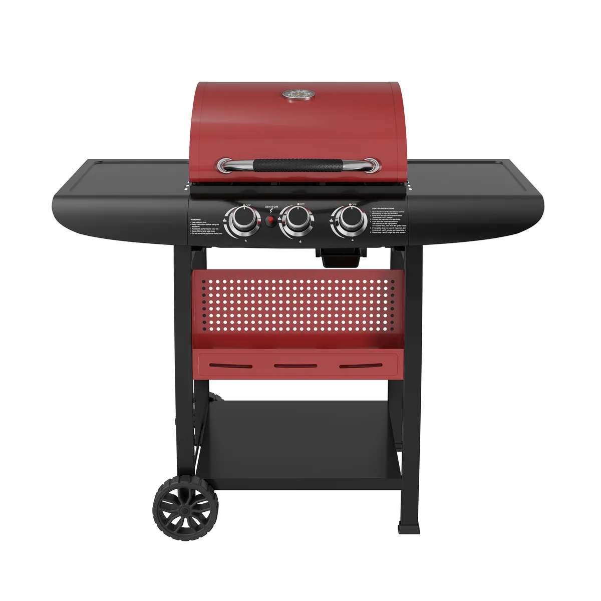 AMERICAN GRILL - Parrilla a Gas Kansas 3B Red