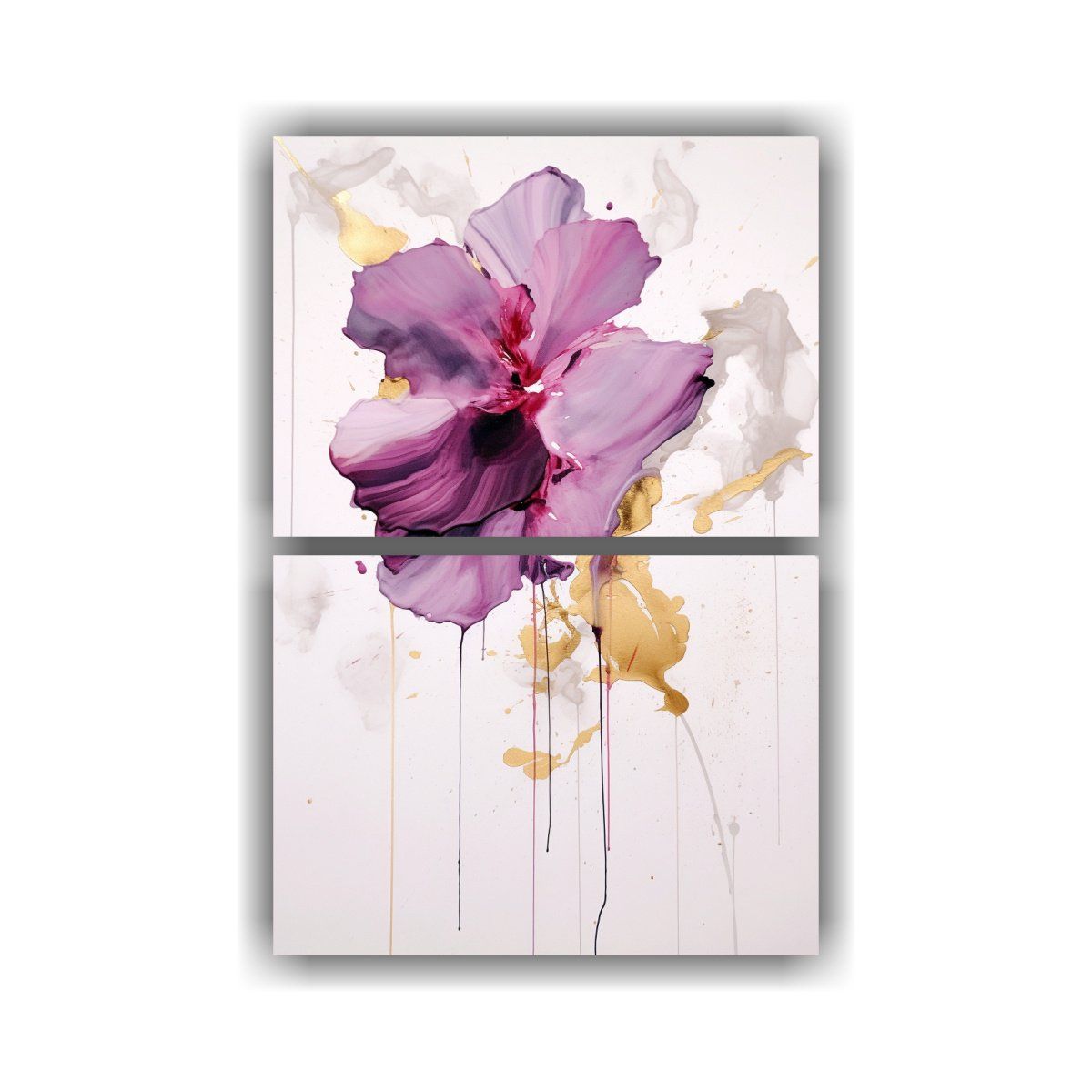 GENERICO - Pintura Decorativa De Diptico Colores Linda Ewe 80x120 Cm