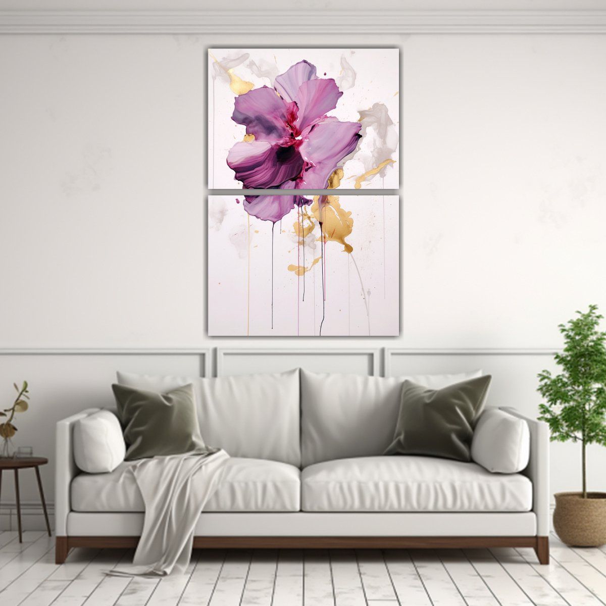 GENERICO - Pintura Decorativa De Diptico Colores Linda Ewe 80x120 Cm