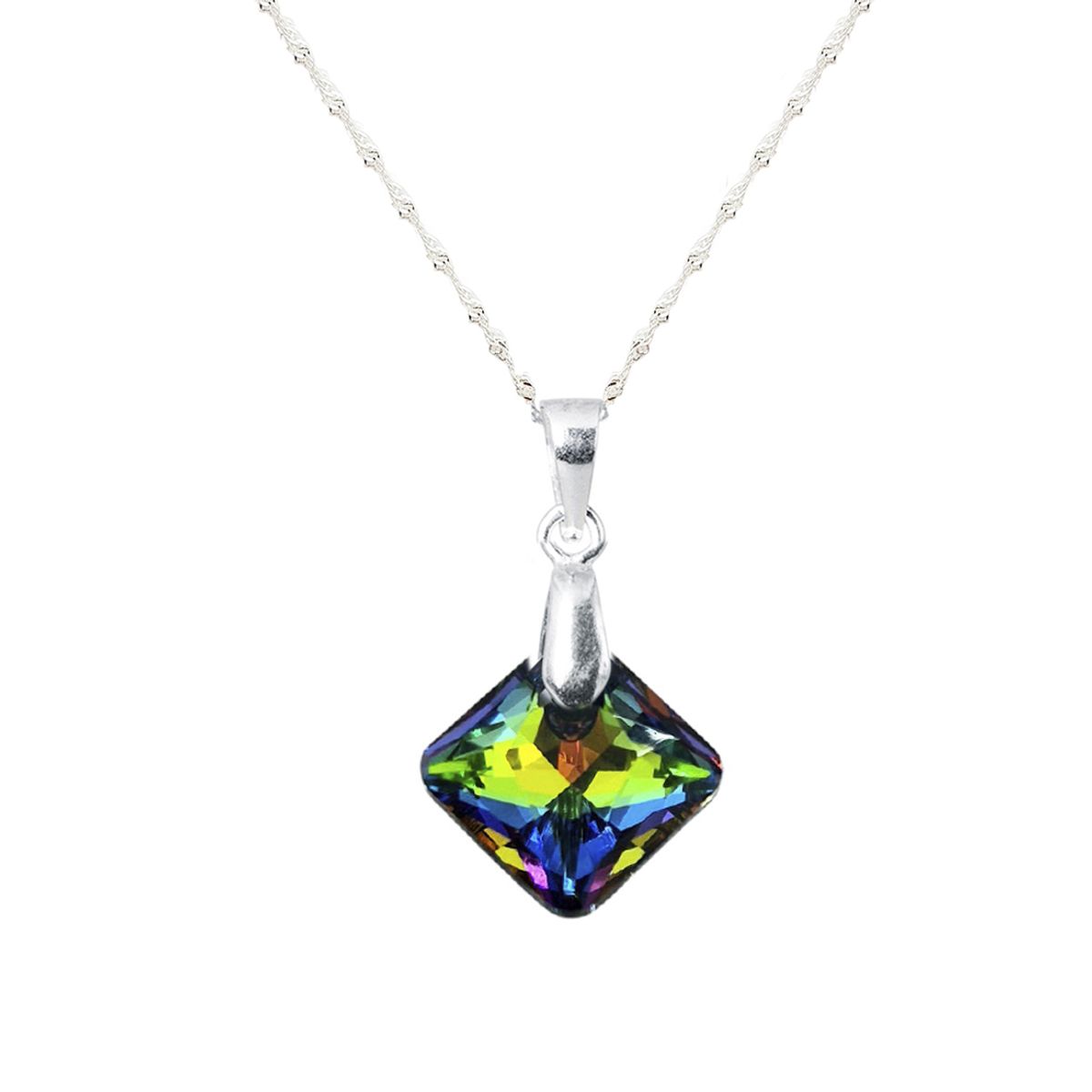 JOYAS MONTERO - Collar Cristina Plata 925 creado con cristales de Swarovski® Vitral Medium