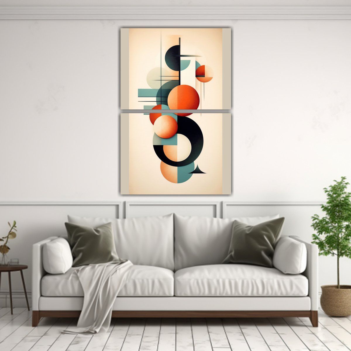 GENERICO - Juego De 2 Lienzos Modernos Abstractos Con Efecto 80x120 Cm