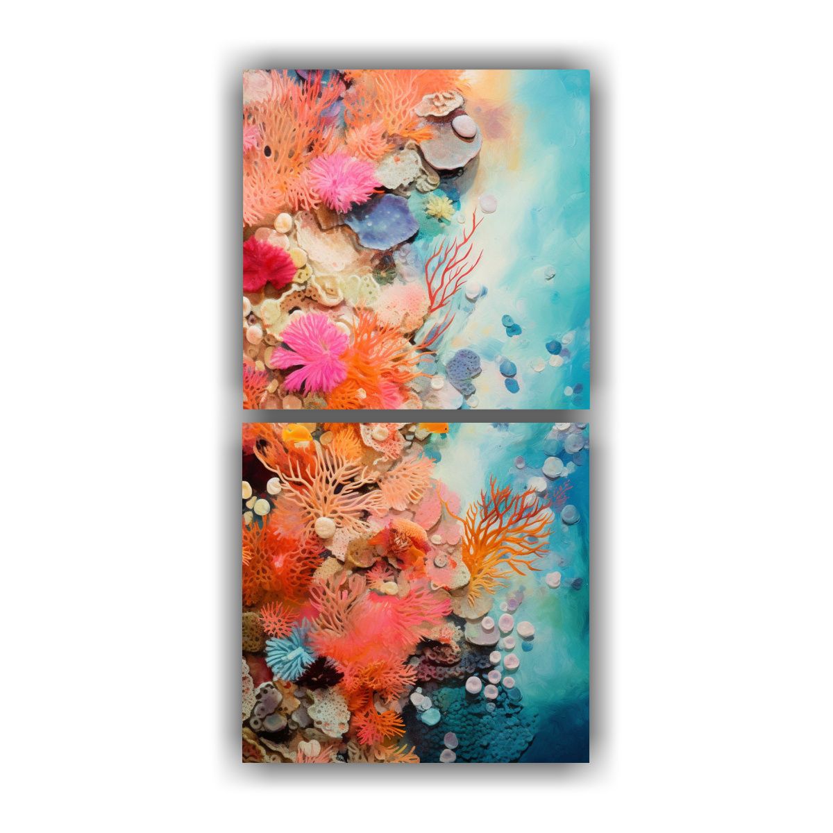 GENERICO - Pinturas Decorativas De Dos Lienzos De Tela Con 30x60 Cm