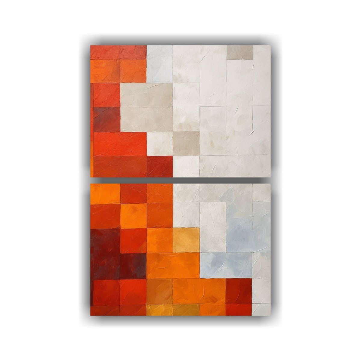 GENERICO - Conjunto 2 Canvas Modernos Poder De Formas 80x120 Cm