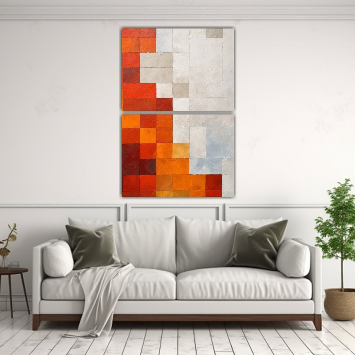 GENERICO - Conjunto 2 Canvas Modernos Poder De Formas 80x120 Cm